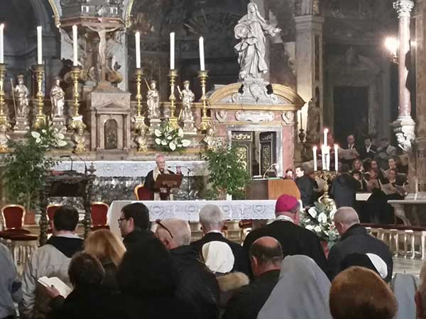 La celebrazione di avvio nella Basilica SS Annunziata